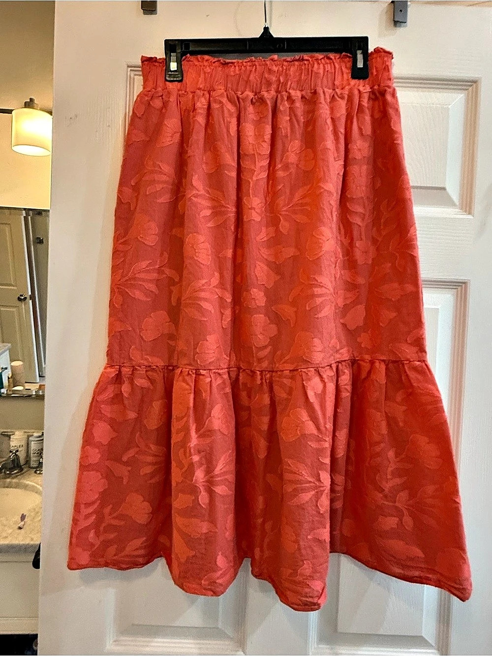 Ann Taylor Floral Maxi Skirt Pink Size Medium Like New